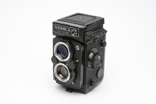 Yashicamat 124G 120 TLR camera w/80mm f3.5 lens, tested, works great, good!