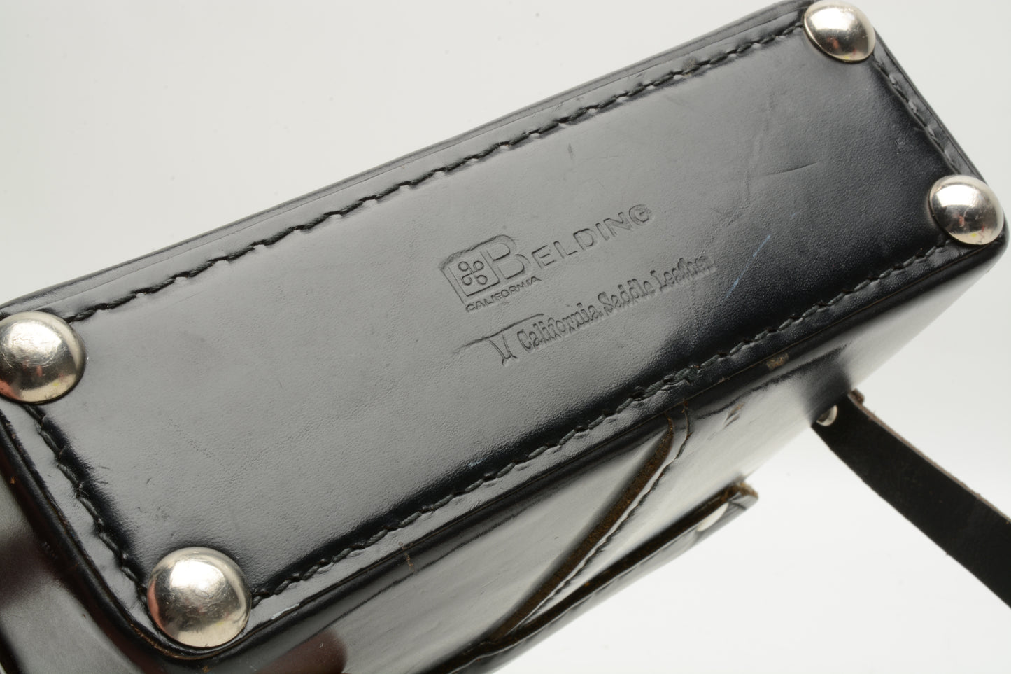 Belding leather case (Black) measures ~7x2.5x5", Nice