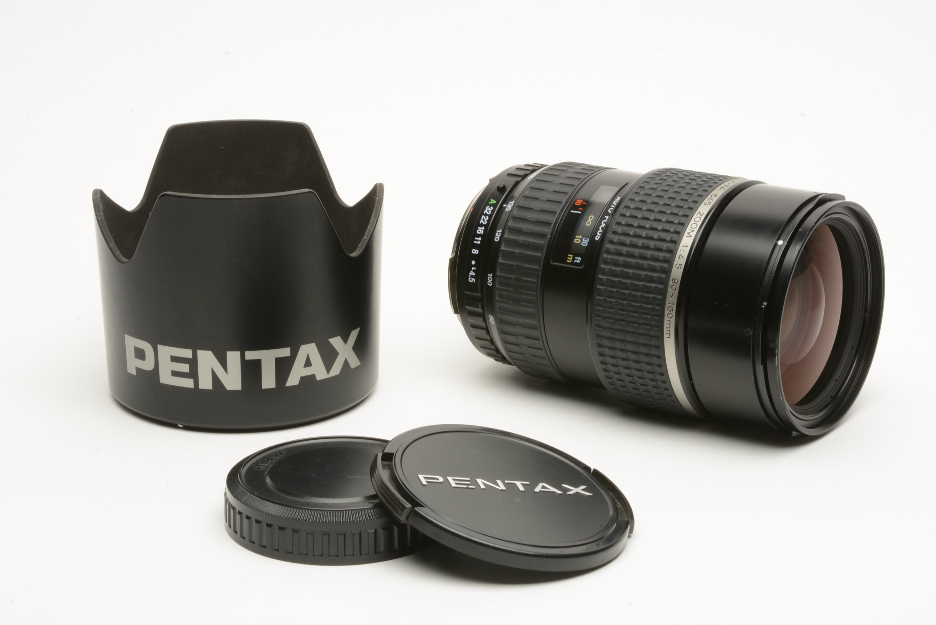 Pentax-FA SMC 645 Zoom 80-160 f/4.5 Lens w/Hood, caps, gently used