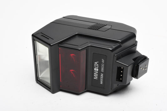 Minolta Maxxum AF 2800AF flash, case, tested, Clean