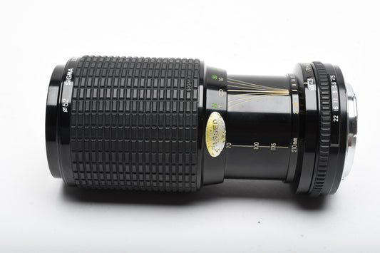 Sigma MF 70-210mm f4.5 zoom for Pentax PK, nice, w/Case