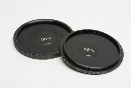 58mm metal filter stack stacker top and bottom pieces, clean