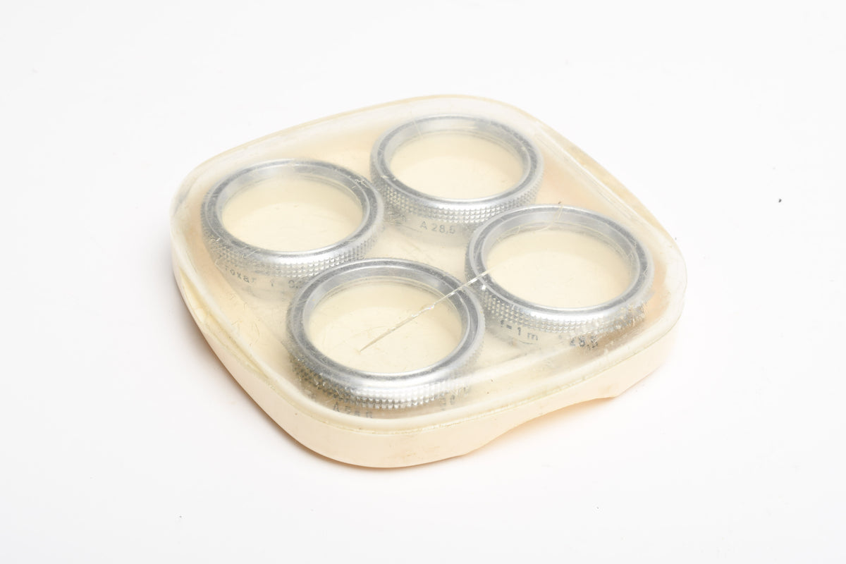Zeiss Proxar A 28.5mm set of 4 Close-up lenses in jewel case, Clean