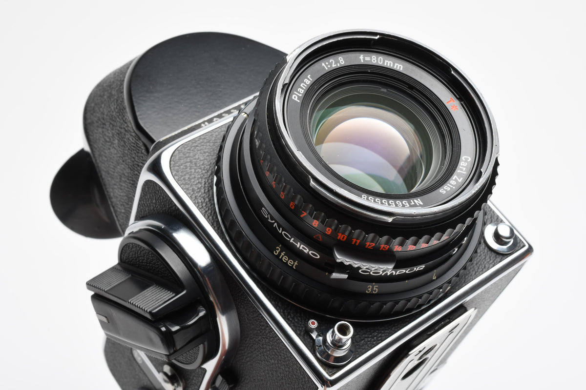 Hasselblad 500C/M Body, Prism, 80mm T* f2.8 Planar, A12 Back, New Seals!