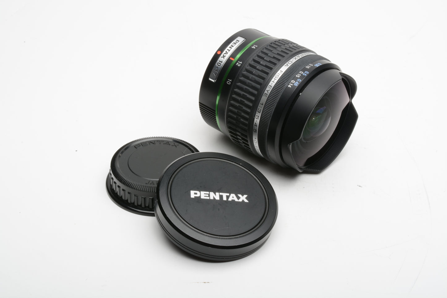 SMC Pentax DA 10-17mm f3.5-4.5 ED IF Fisheye zoom lens, caps, Mint