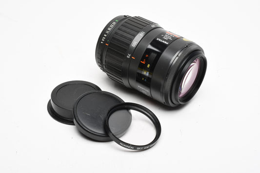 Pentax-F SMC 70-210mm f4-5.6 AF zoom lens, caps, Sky, Good, *Read