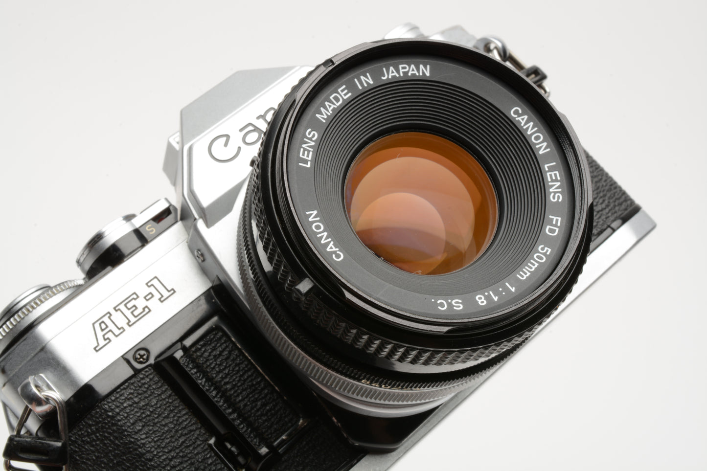 Canon AE-1 35mm SLR Camera w/50mm f/1.8 SC Lens, New Seals! Nice