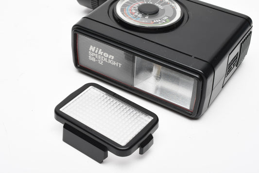 Nikon SB-12 Speedlight flash for Nikon F3 series cameras, Case+diffuser