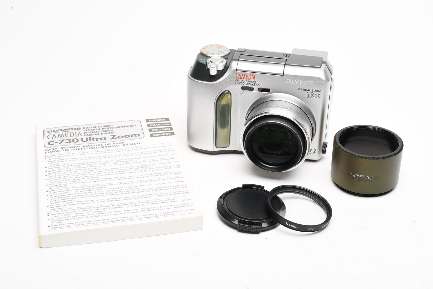 Olympus C-730 Ultra zoom 3.2MP Digital Point&Shoot, Adapter, manual, tested