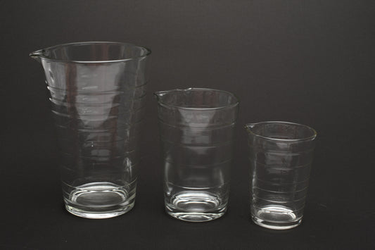 Set of 3 Glass Darkroom Beaker set 4, 8, 16oz