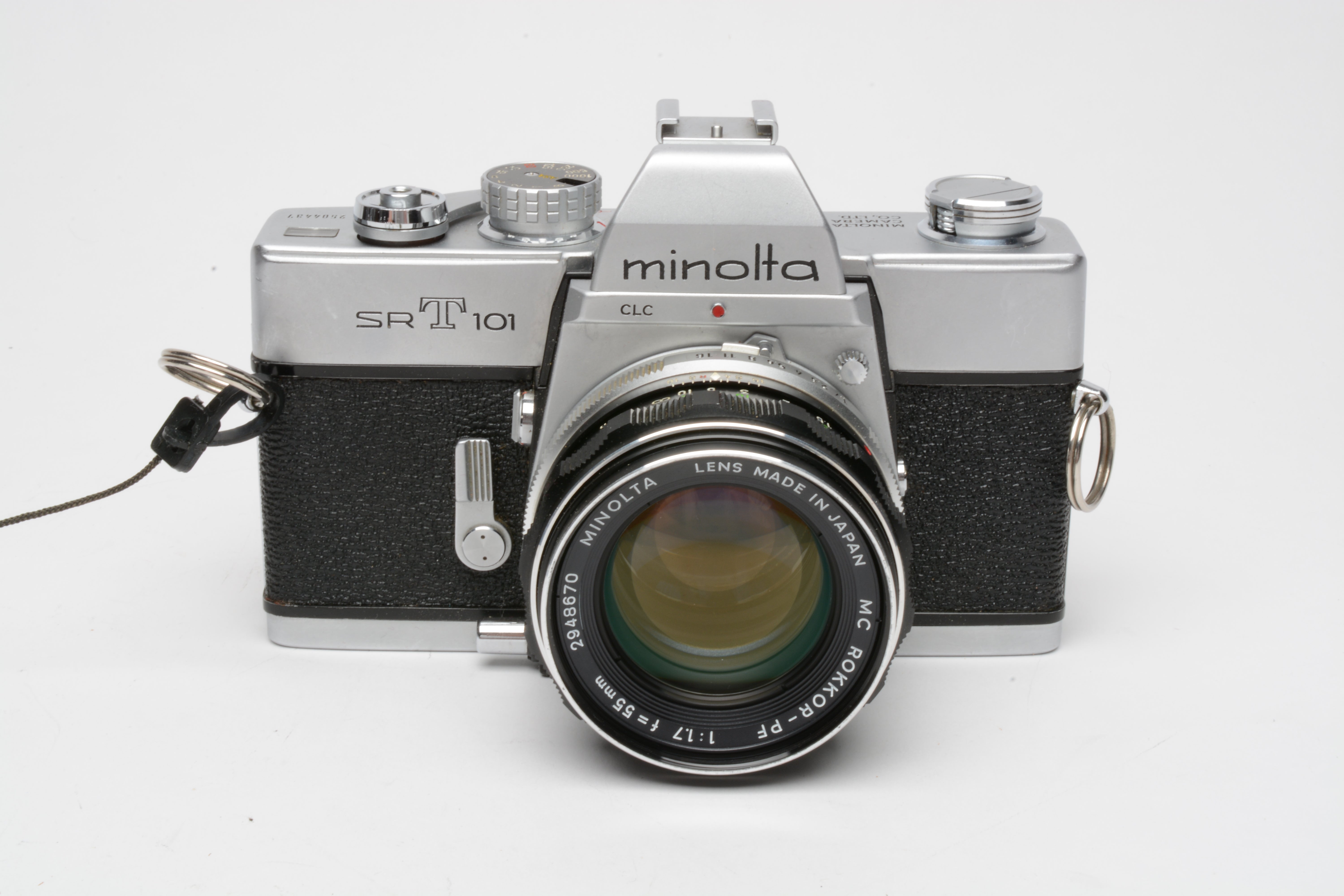 Minolta SRT-101 35mm SLR w/55mm F1.7 lens, new seals, UV, case