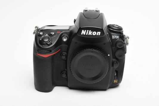 Nikon D700 DSLR Body w/Batt, charger, manuals, 82K Acts, Boxed
