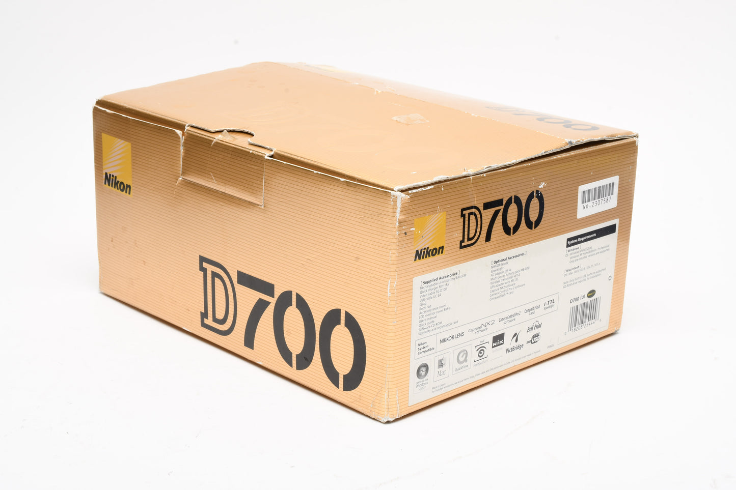 Nikon D700 DSLR Body w/Batt, charger, manuals, 82K Acts, Boxed