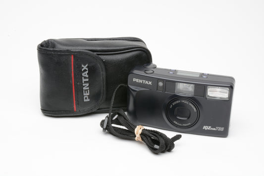 Pentax IQZoom 735 QD 35mm Point&Shoot camera, strap, case, tested