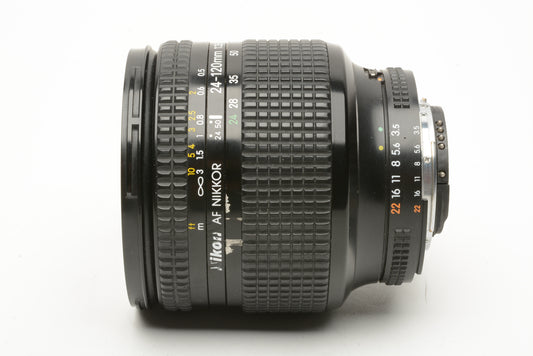 Nikon AF Nikkor 24-120mm f/3.5-5.6 D Lens w/ Caps, Hard Case