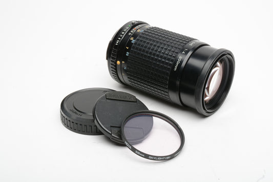 Pentax SMC 645-A 200mm F4 lens w/Sky + Caps, Very Nice!