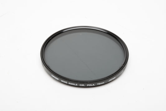 Tiffen 72mm wide angle circular polarizing filter, very nice and clean, in pouch
