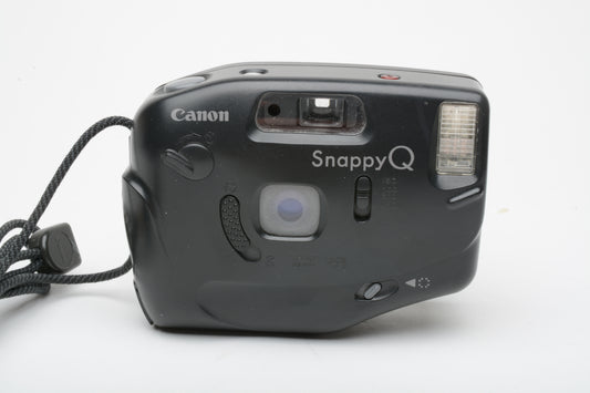Canon Snappy Q 35mm Point & Shoot camera, pouch+strap, tested