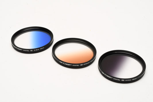 3x 58mm K&F Concept Digital HD Graduated Colored Filters (blue, brown, grey)