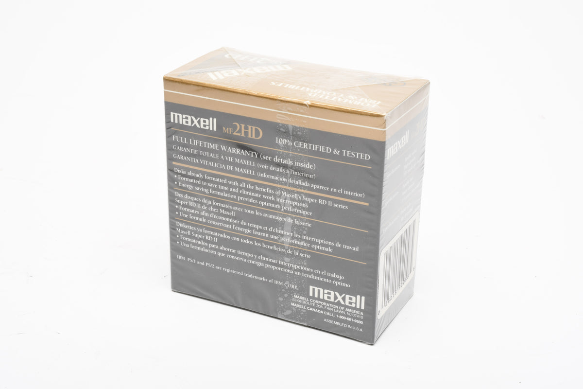 10X Maxell MF 2HD High Density 3.5" Floppy Disks NIB
