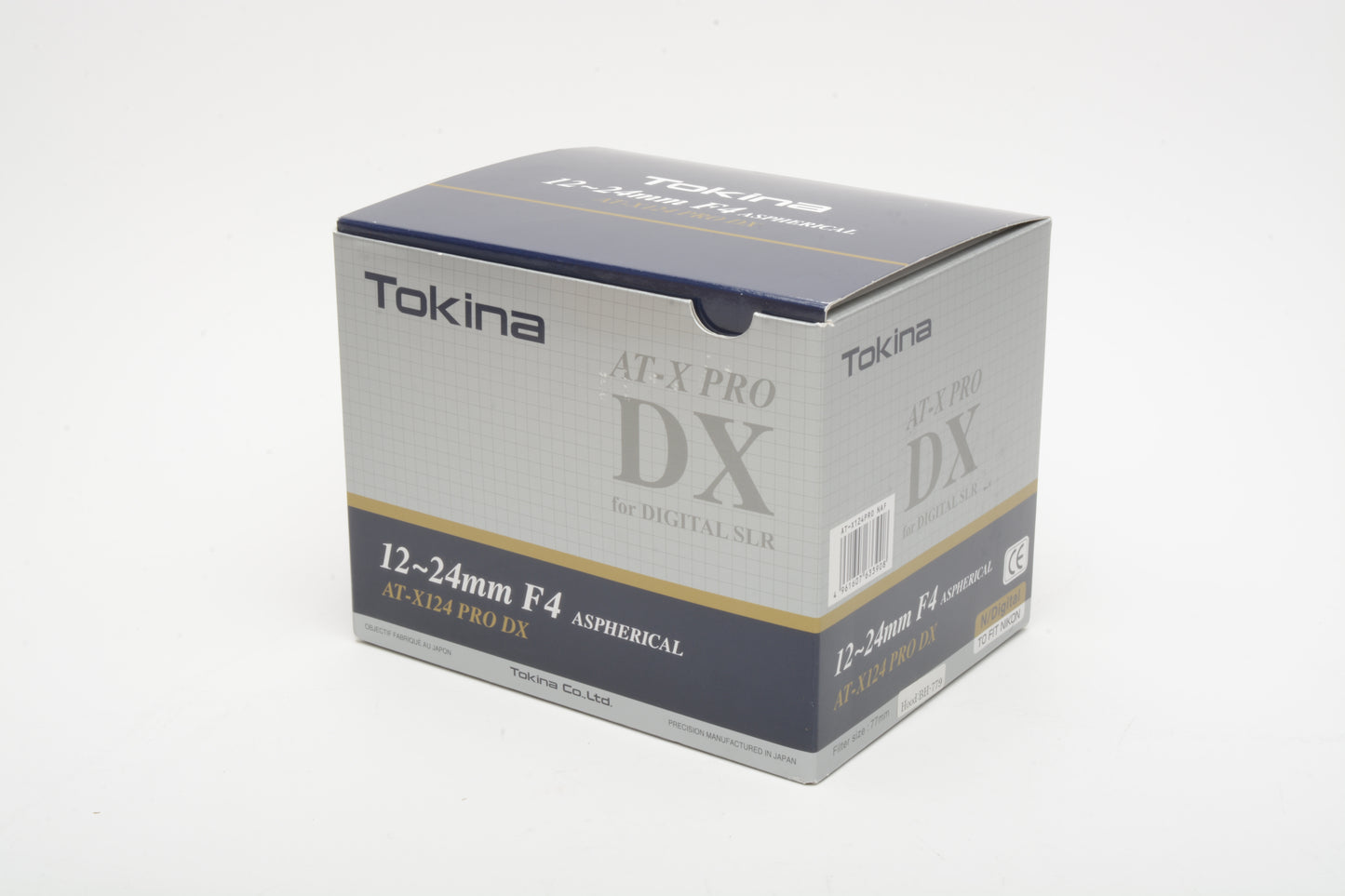 Tokina 12-24mm f4 AT-X124 Pro DX wide zoom for Nikon, Mint, Boxed