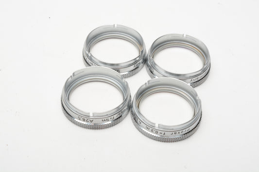 4X Zeiss Ikon Close-Up Lens Set Proxar f=0.2m f=0.3m f=0.5m f=1m A28.5mm in case