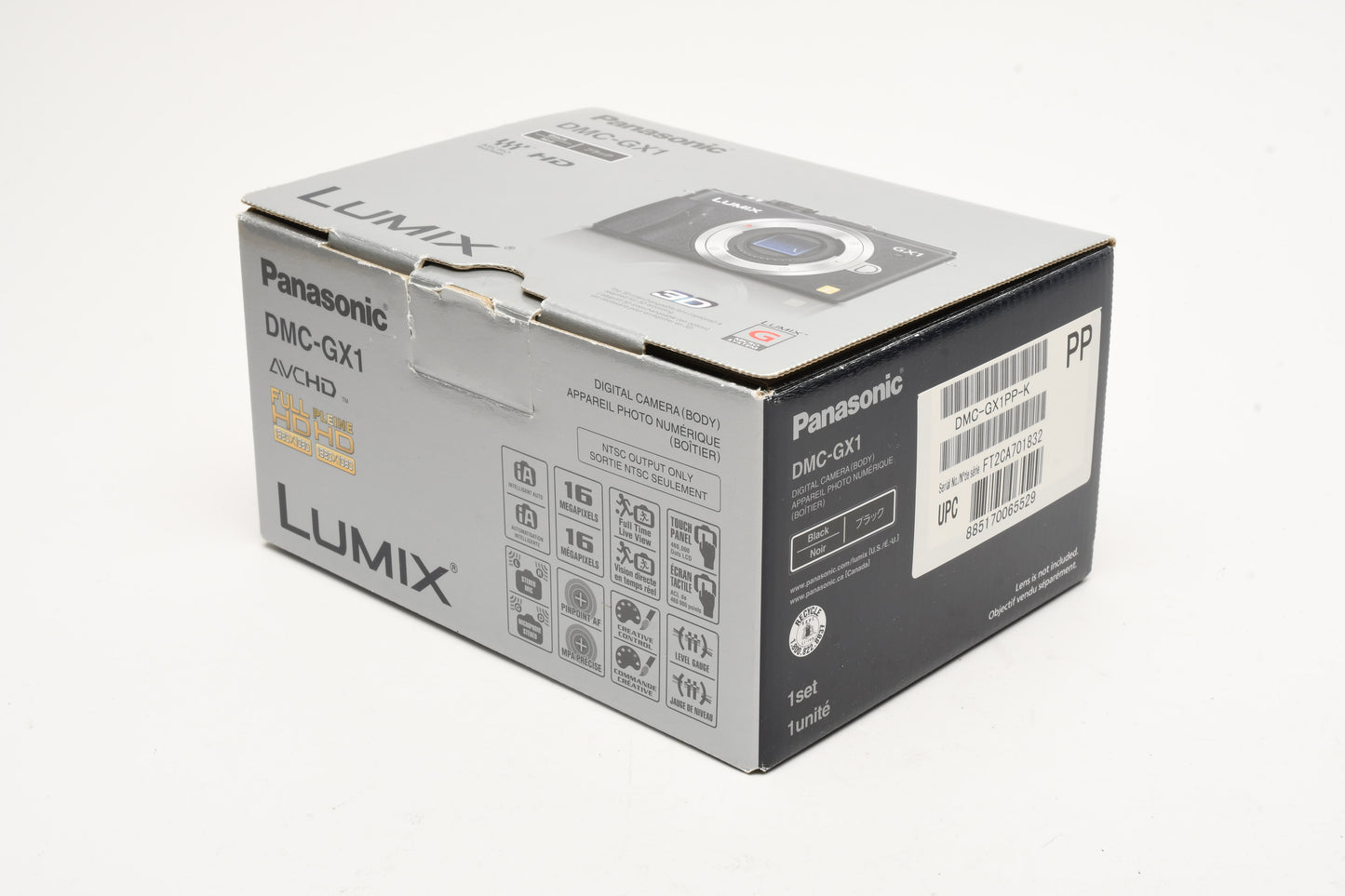 Panasonic Lumix DMC-GX1 Body Only (Black) Boxed, Mint- Only 303 Acts!