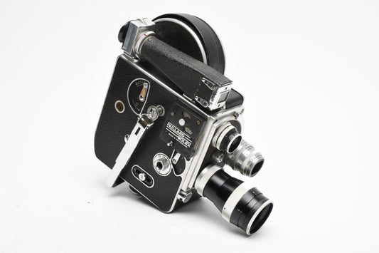 Bolex Paillard H16 16mm Camera, 3X lenses, accessories, tested, Great!