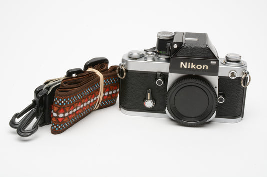 Nikon F2 35mm SLR body w/DP-1 finder, very clean & accurate, Excellent++