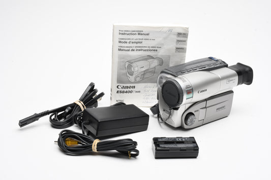 Canon ES8400V 8mm Video 8 camcorder, tested, Great!