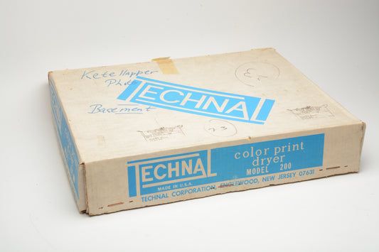 Technal print dryer 200 for up to 11x14 prints, clean, tested, boxed