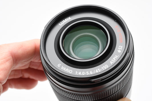 Panasonic Lumix G Mega O.I.S. 45-150mm f4-5.6 H-FS45150, Hood, Good!