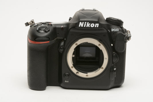 Nikon D500 DSLR Body, Boxed, USA, very clean, 76K Acts