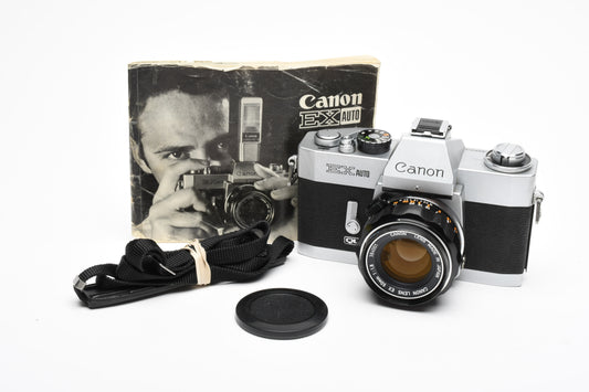 Canon EX Auto 35mm SLR w/EX 50mm f1.8 Prime lens, New Seals, Gorgeous! Works!