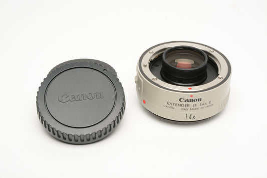 Canon EF 1.4X II extender teleconverter w/caps, clean & sharp!