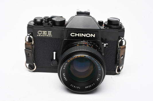 Chinon CE II Memotron 35mm SLR w/55mm f1.4, Tested, Great!