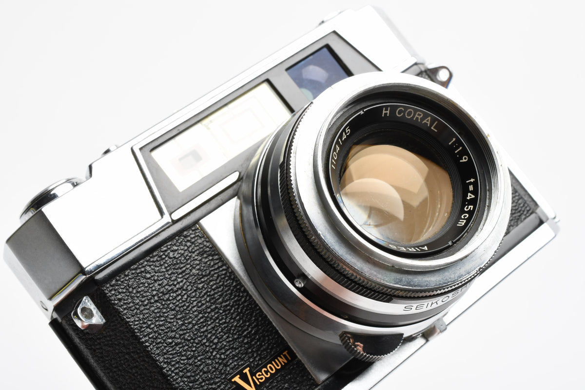 Airies Viscount 35mm rangefinder camera w/H Coral 45mm f1.9 (parts/collector), Nice!