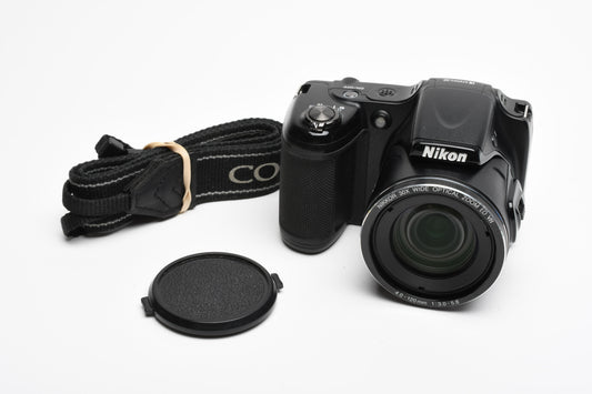 Nikon Coolpix L820 16MP Digital Point&Shoot 30X zoom w/Strap, Cap, Great!