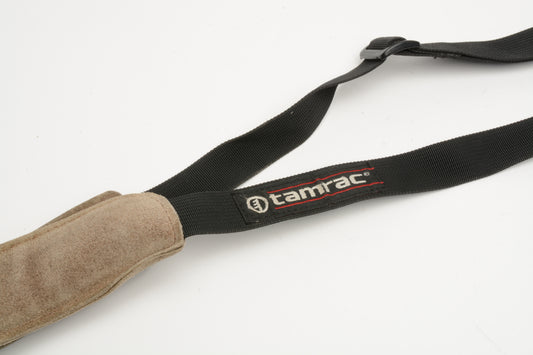 Tamrac N45 Tan leather foam padded quality camera strap, Good!
