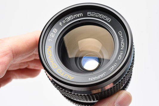 Chinon 35mm f2.8 M42 Mount prime lens, Great! w/Case, caps, 1A filter