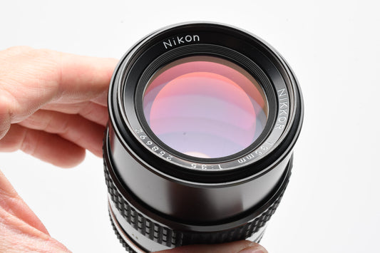 Nikon Nikkor AI 135mm f3.5 lens, caps, very sharp