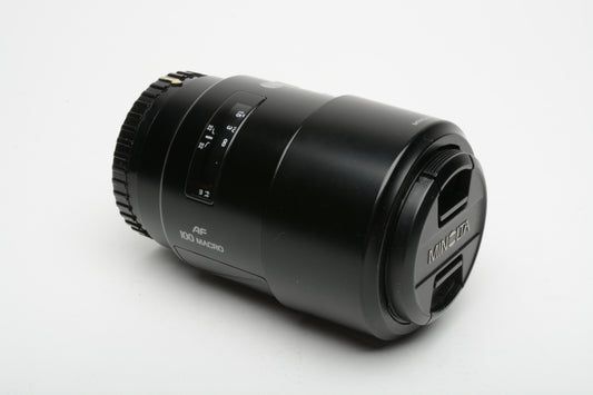 Minolta Maxxum AF 100mm f2.8 1:1 Macro lens for Sony A mount, hood+caps, very sharp