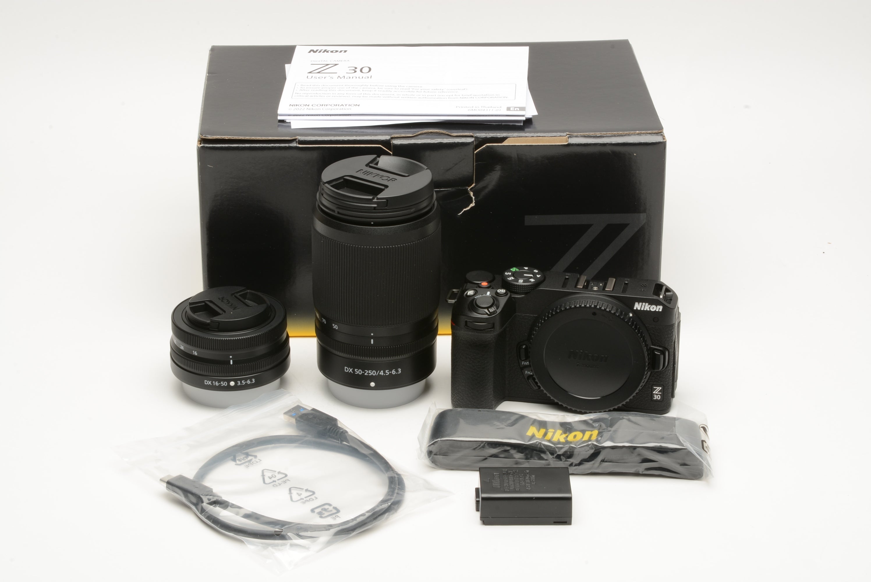 Nikon Z30 Mirrorless Camera with 2 Lens Kit NIKKOR Z DX 16-50mm F3.5-6.3 VR  and 50-250mm F4.5-6.3 VR Bundle 1743 w/Deco Gear Photography Backpack +