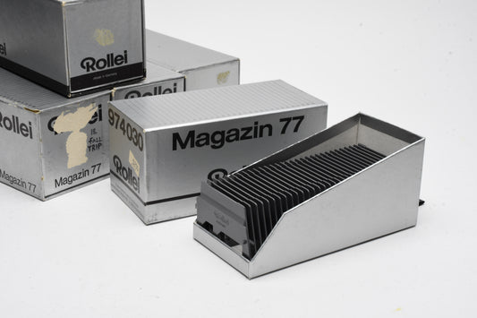 5X Rollei Magazin 77 Projection Slide Trays 6x6cm (Hold 30 slides)