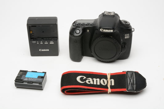 Canon EOS 60D Body, batt, charger, strap, USA version, 17,652 Acts!