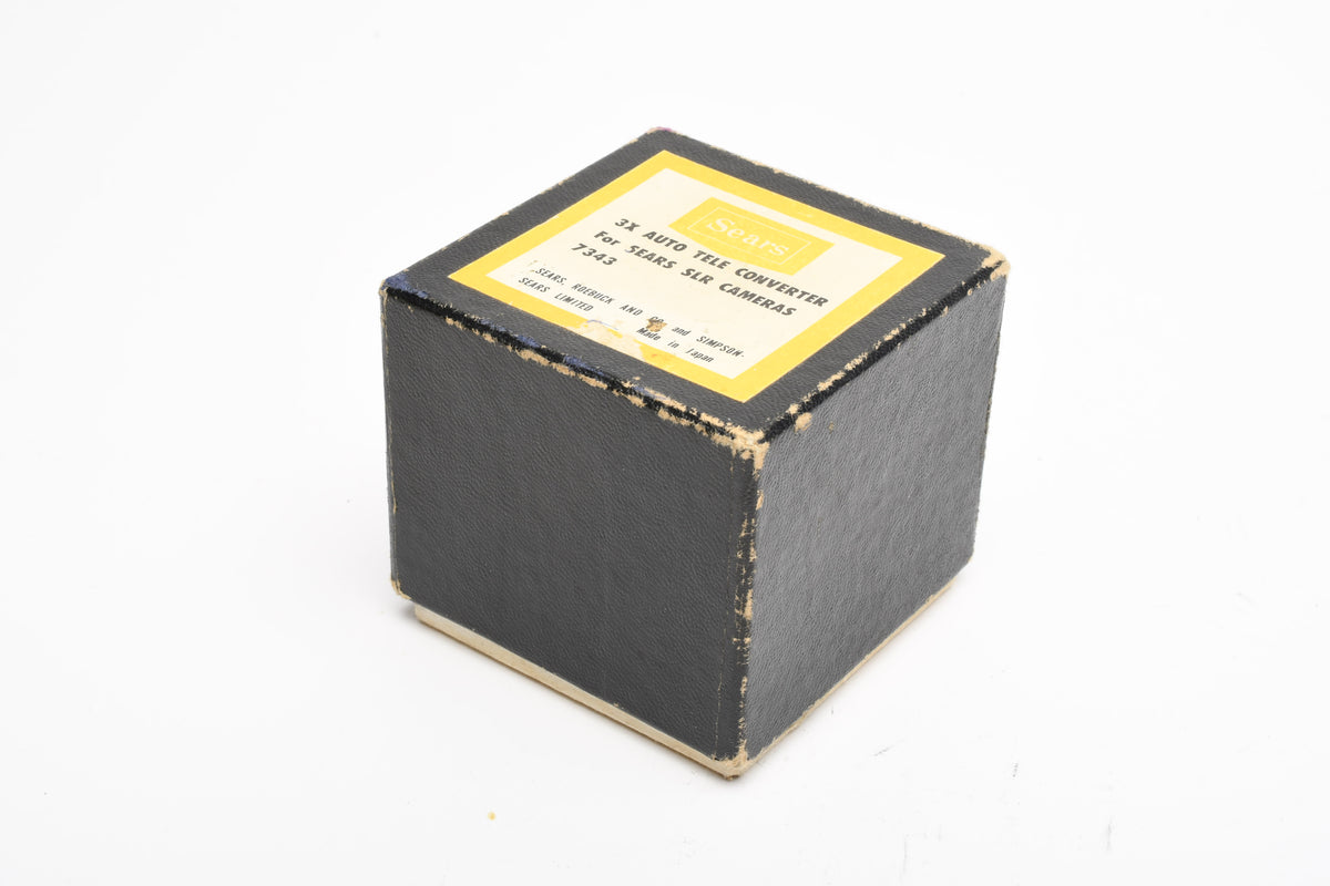 Sears 3X Auto tele Converter M42 Mount, cap + Box, Clean