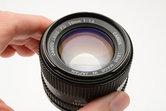 Canon 50mm f1.4 N FD mount lens, Sharp, Fast, Great!