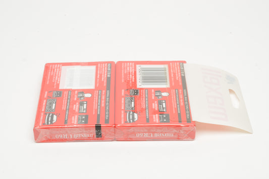 2X Maxell UR60 Audio tapes - New - Sealed