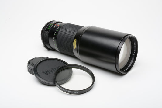 Vivitar 400mm f5.6 Telephoto lens for Pentax PK Mount, caps