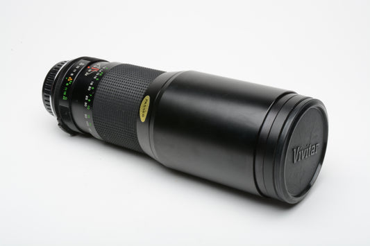 Vivitar 400mm f5.6 Telephoto lens for Pentax PK Mount, caps